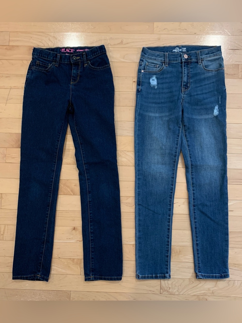 2 Pairs of Youth Girls’ Size 12 Slim Jeans – The Children’s Place + Jordache 12S